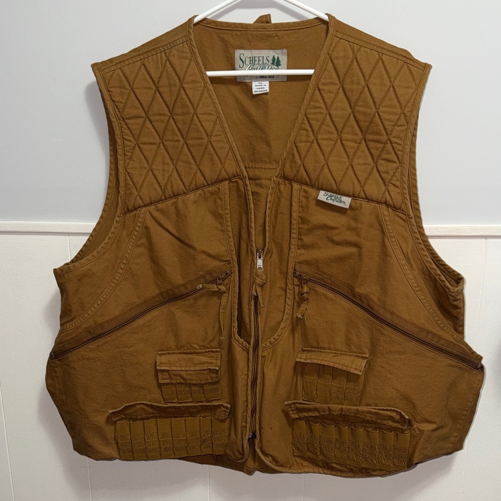 SCHEELS OUTFITTERS Brown Quilted Utility/Hunting Vest XXL